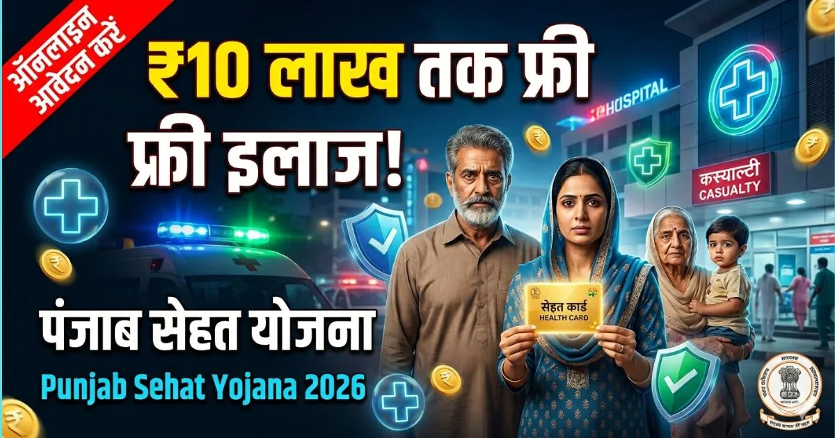 10 Lakh Bima Yojana Punjab Online Apply 2026 | अब 10-10 लाख रूपये सभी को सेहत योजना से, ये काम करो तभी मिलेगी फायदे?