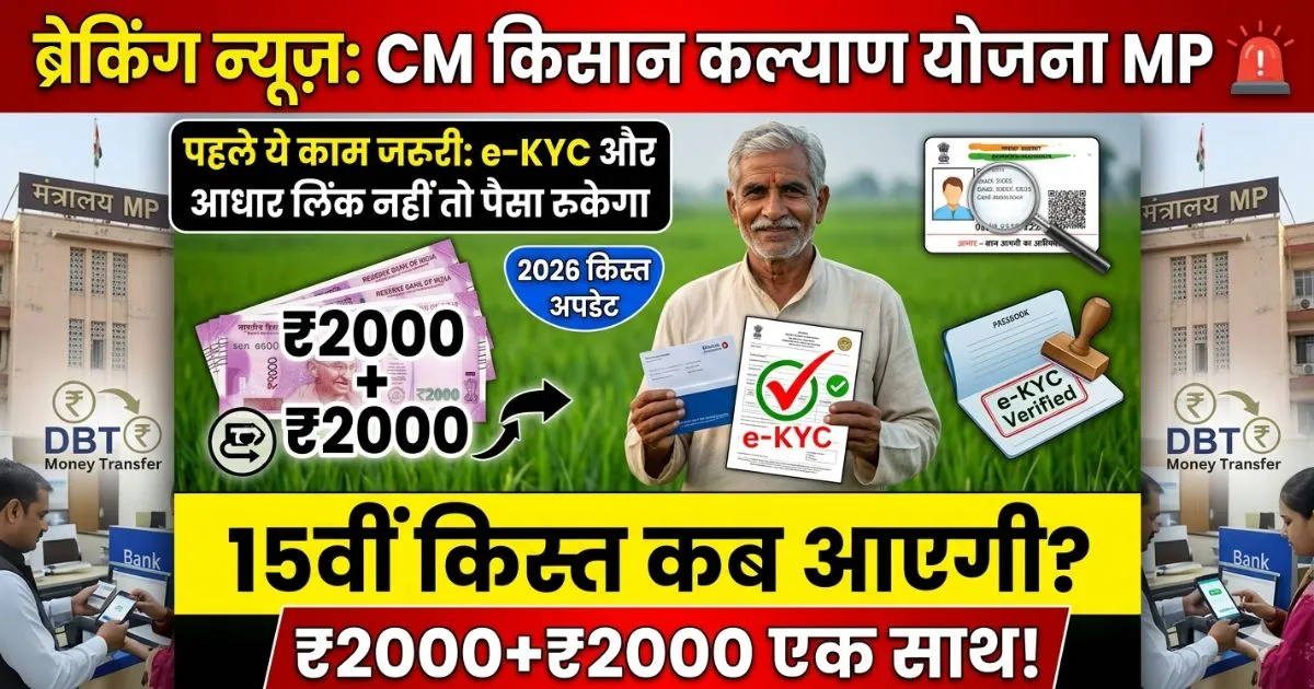 Cm Kisan Kalyan Yojana Mp 15 Kist Kiss Date Me Aayegi 2026 | तारीख आई सामने, लेकिन इन किसानों का पैसा रुक सकता है?