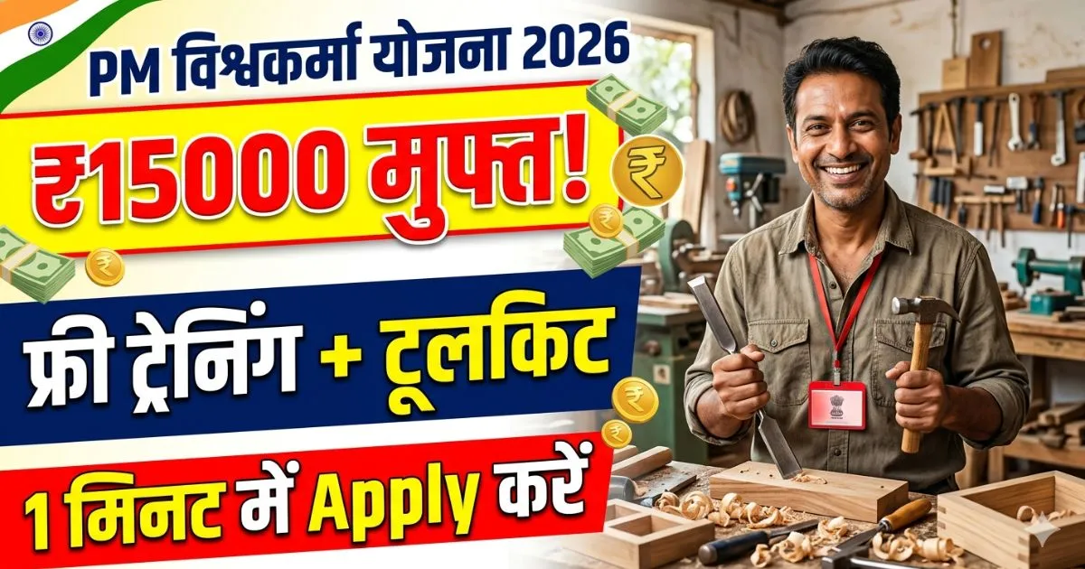 Pm Vishwakarma Yojana 2026 Me Form Kaise Bhare | ₹15000 और फ्री टूलकिट + साथ में ट्रेनिंग भी, ऐसे भरें फॉर्म वरना रह जाएंगे पीछे?
