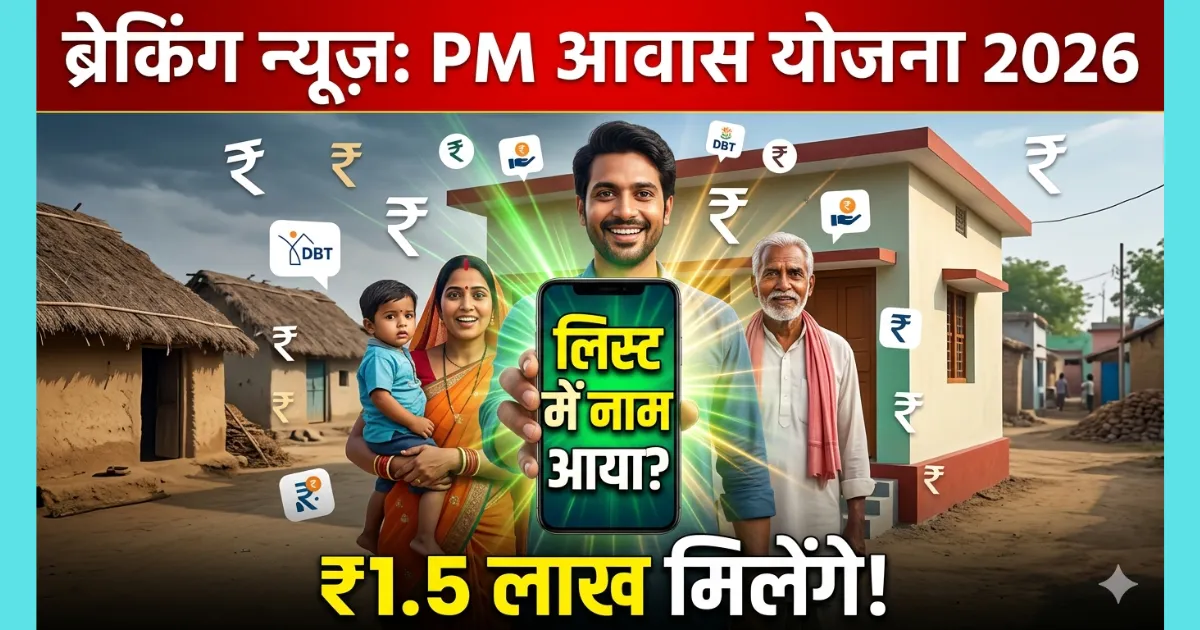 Pm Awas Yojana Gramin List 2026 Ka Kaise Dekhe | अभी-अभी जारी PM आवास योजना 2026 लिस्ट, घर बैठे ऐसे देखें अपना नाम?